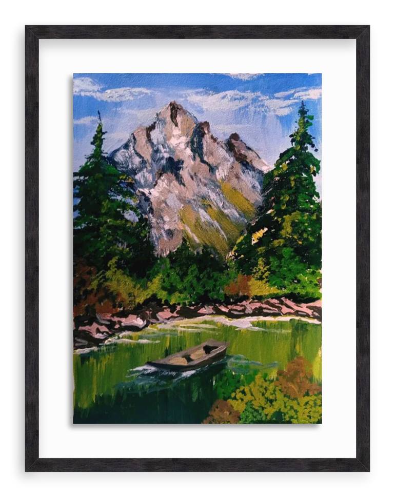 Original Abstract Landscape Painting by Tayyba  Amjad Hussain