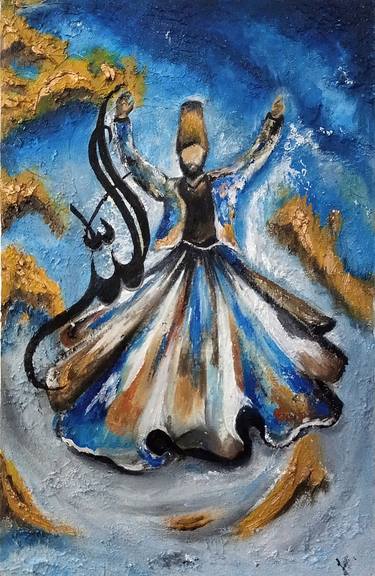 Sufi whirling Dervish Abstract modern Texture thumb