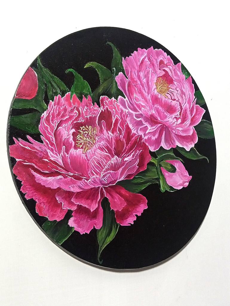 Print of Abstract Floral Paintings by Tayyba Amjad Hussain
