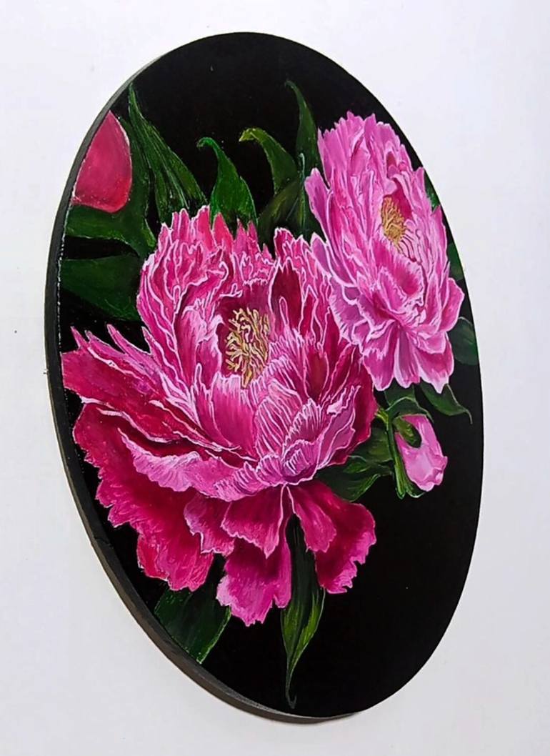 Original Abstract Floral Painting by Tayyba  Amjad Hussain