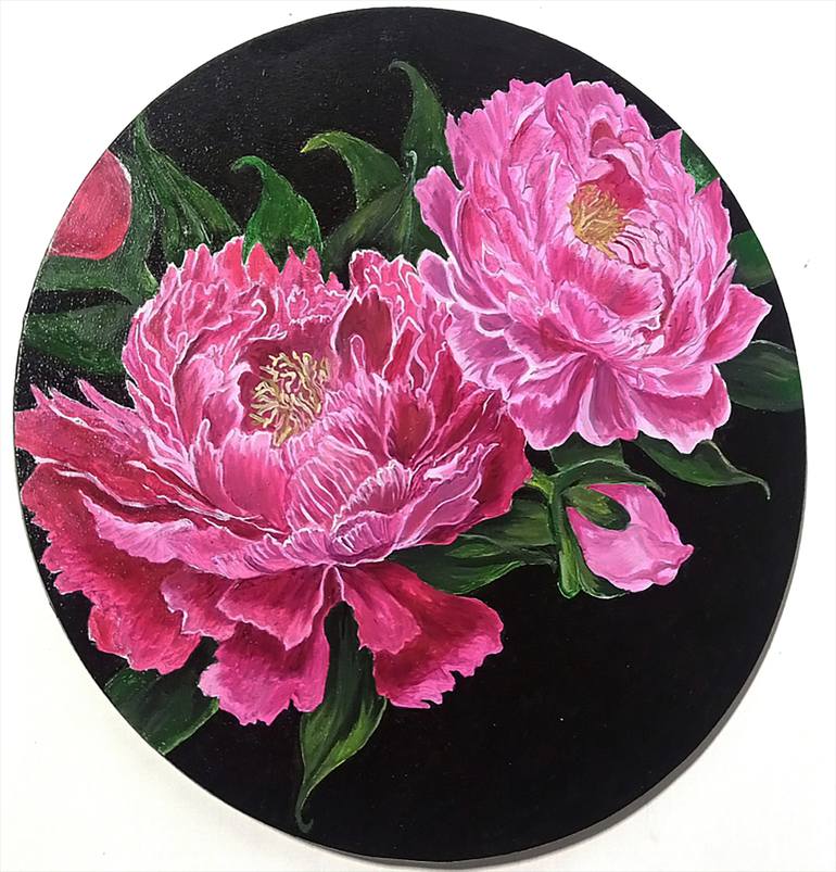 Original Abstract Floral Painting by Tayyba  Amjad Hussain