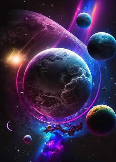 Print of Outer Space Digital by Ouail Abed