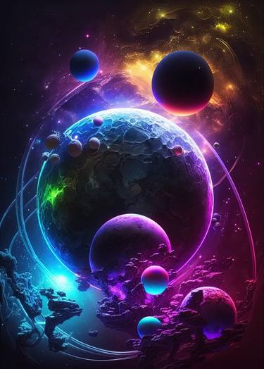 Print of Outer Space Digital by Ouail Abed
