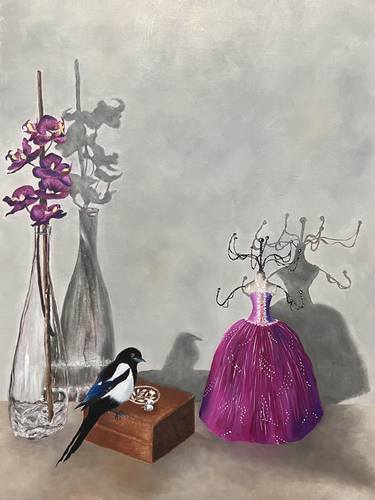 Original Fine Art Still Life Paintings by Izabella Thomas