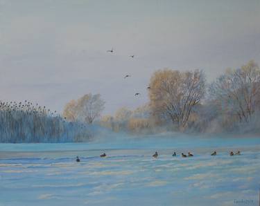 Landscape Oil Painting "A Frosty Morning" thumb