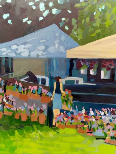 Original Impressionism Garden Paintings by Elizabeth Strouth