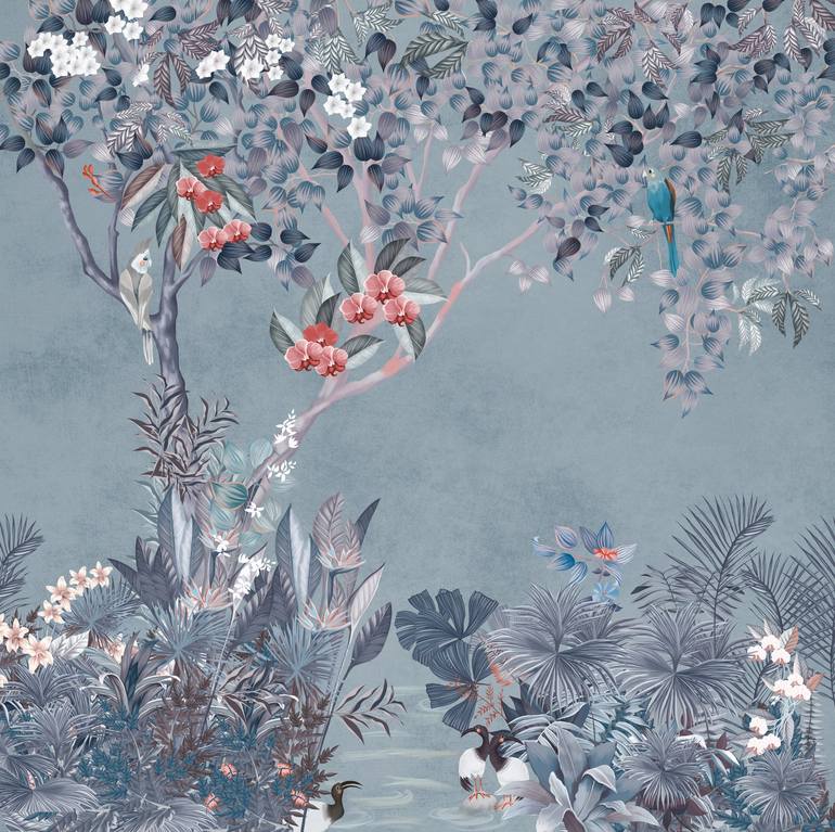 Print of Contemporary Floral Digital by Maryam Gulamova
