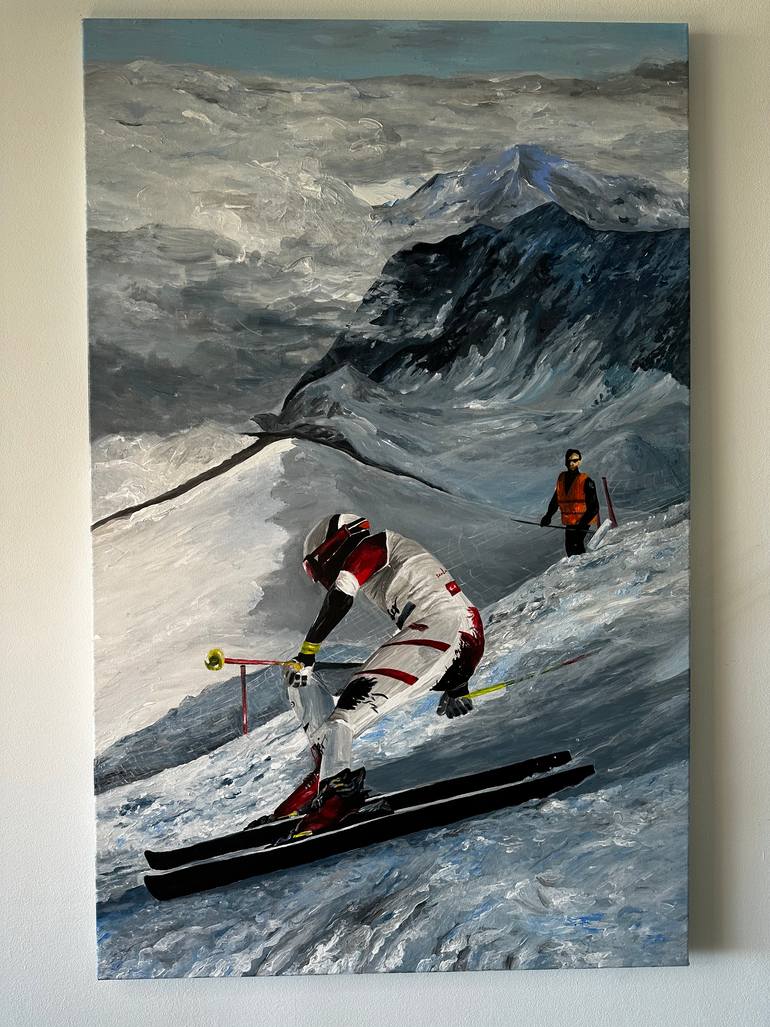 Original Impressionism Sports Painting by Maria Mona