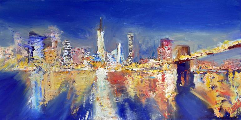 New York Blues Painting by Anastasiia Buzolina | Saatchi Art