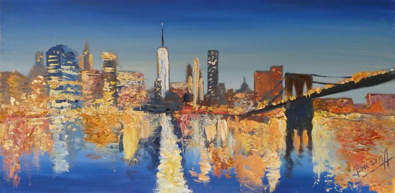 Lights of New York Painting by Anastasiia Buzolina | Saatchi Art