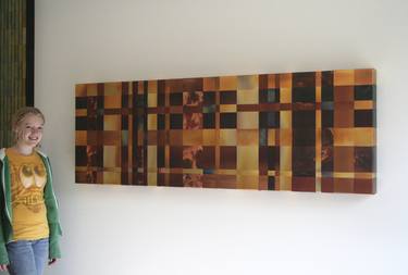 Large woven wall sculpture thumb