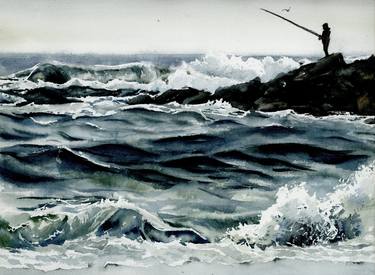 Original Fine Art Seascape Painting by Eileen Monahan