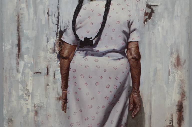 Original Figurative Time Painting by Andrés Alarcón