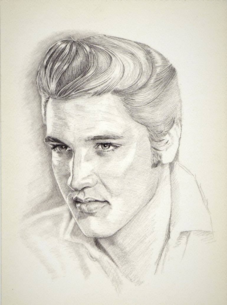 Elvis Presley Drawing by Mallo Rosso | Saatchi Art