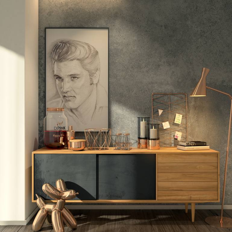 Original Portraiture People Drawing by Mallo Rosso