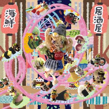 Print of Surrealism Food Mixed Media by Katsukin Takamura