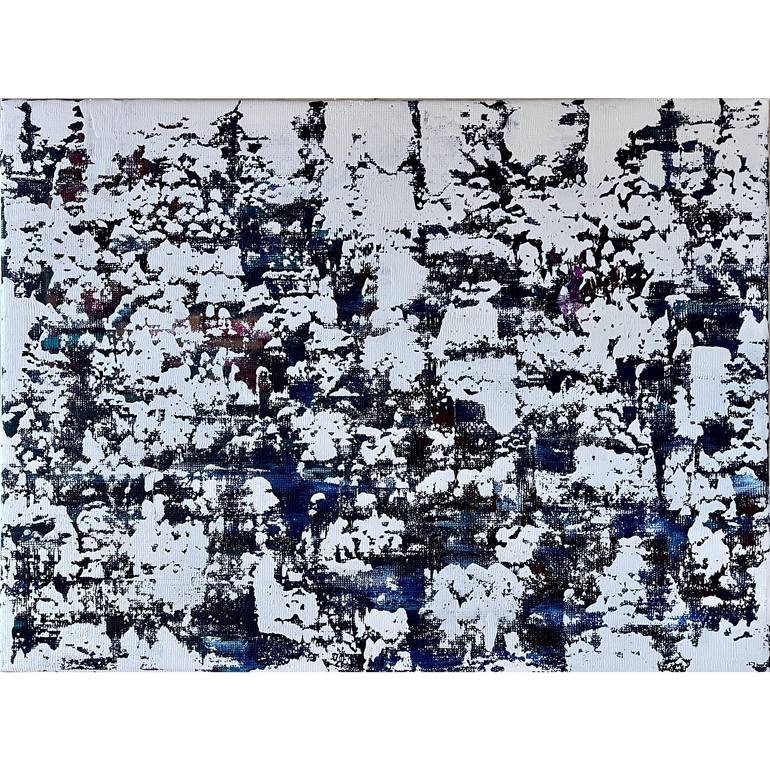 Study in Scrim 2 (Snow Blindness) Painting by Eve Black Saatchi Art
