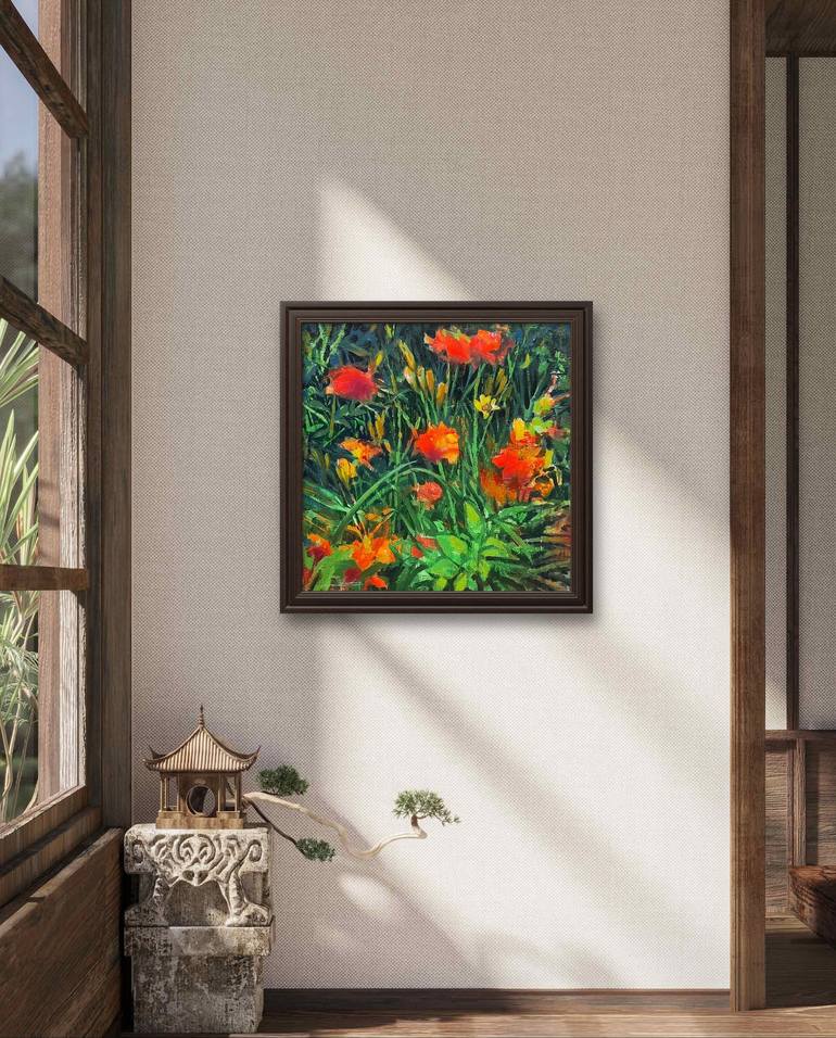 Original Floral Painting by Juan Del Campo