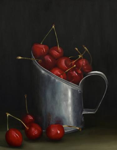 Still Life With Fruit, Pitcher, and Cup Painting by Anastasia Zinkerman