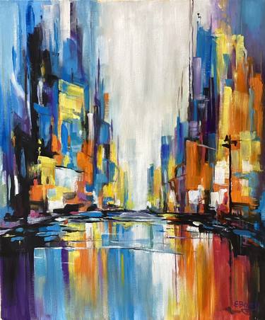 Original Abstract Expressionism Landscape Paintings by Eva Bazhenova