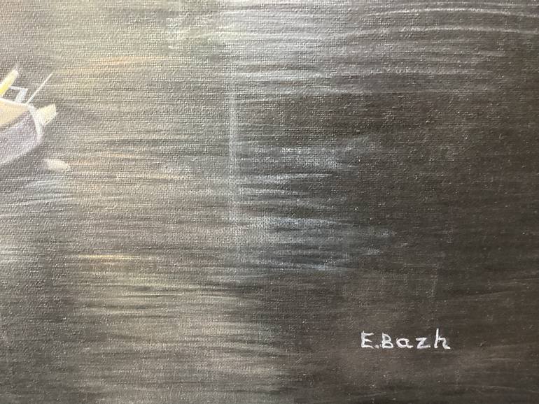 Original Abstract Expressionism Seascape Painting by Evgenia  Bazhenova
