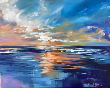 Original Abstract Expressionism Seascape Paintings by Eva Bazhenova