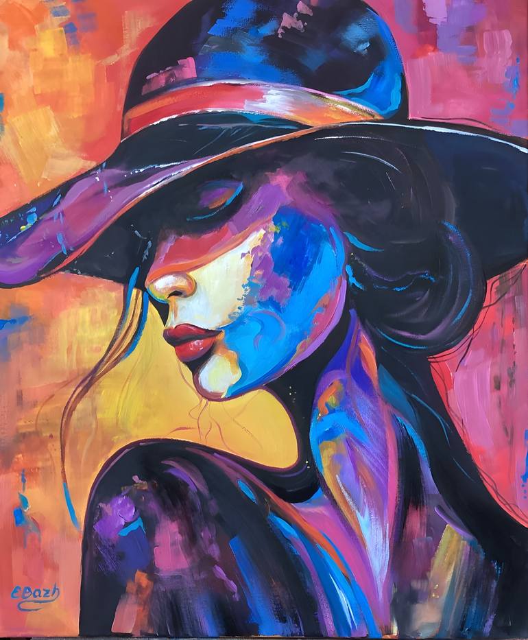 Print of Abstract Expressionism Women Paintings by Evgenia Bazhenova