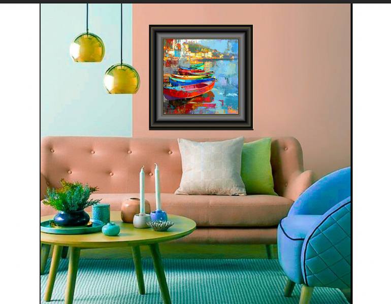 Original Abstract Boat Digital by Evgenia  Bazhenova