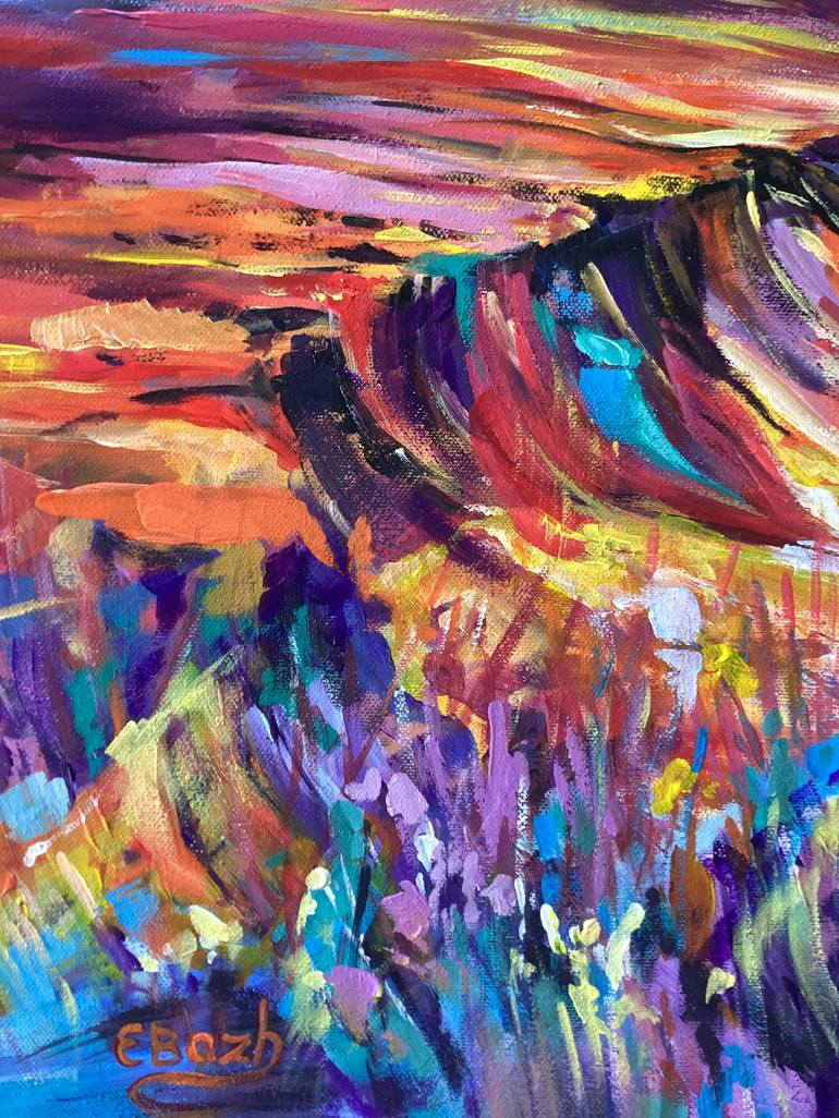 Original Abstract Expressionism Abstract Painting by Evgenia  Bazhenova