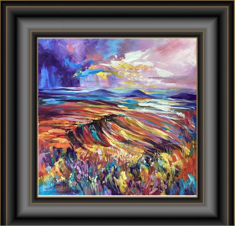 Original Abstract Expressionism Abstract Painting by Evgenia  Bazhenova