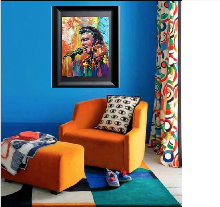 Original Abstract Expressionism Pop Culture/Celebrity Painting by Evgenia  Bazhenova