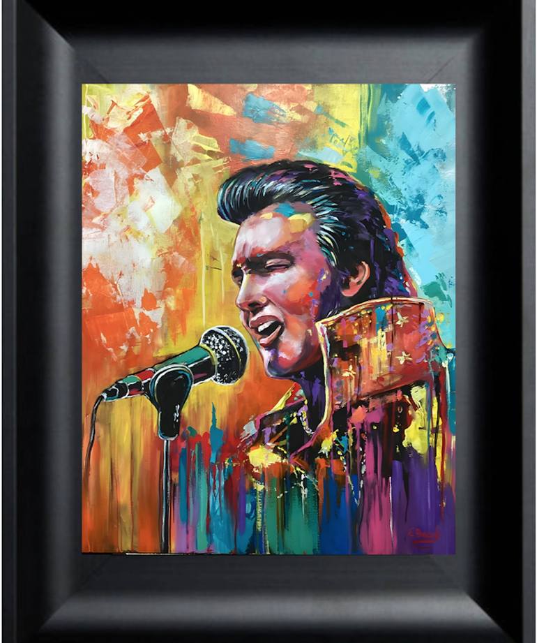 Original Abstract Expressionism Pop Culture/Celebrity Painting by Evgenia  Bazhenova
