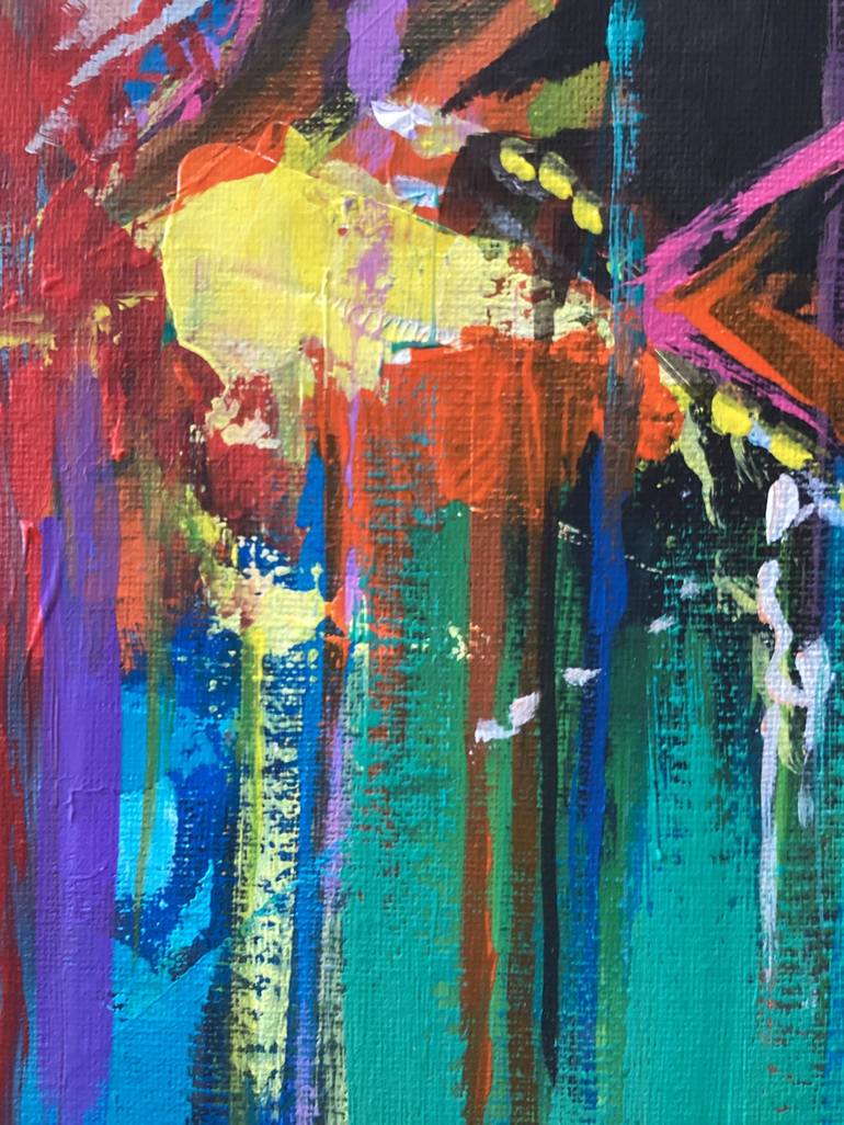 Original Abstract Expressionism Pop Culture/Celebrity Painting by Evgenia  Bazhenova