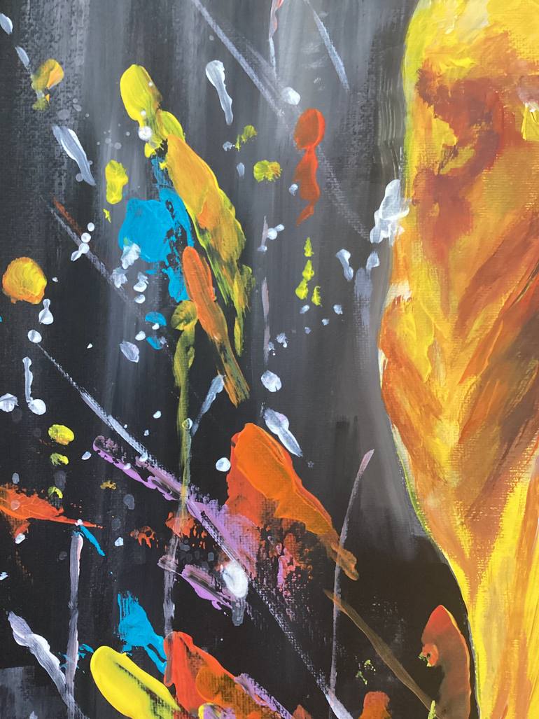 Original Pop Art Pop Culture/Celebrity Painting by Evgenia  Bazhenova