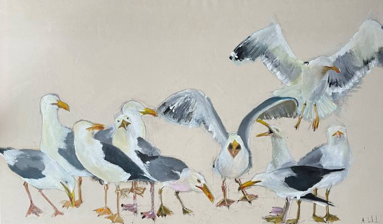 Original Contemporary Animal Painting by anna lockwood