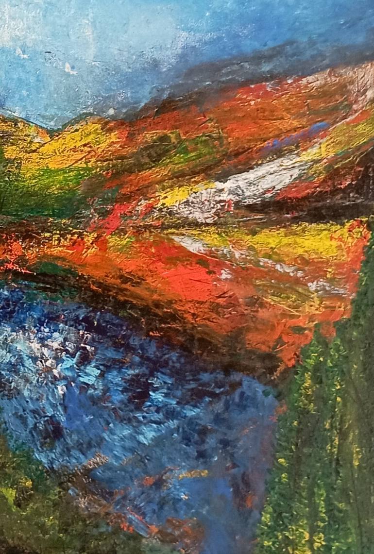 Original Abstract Landscape Painting by Ganesh Singh