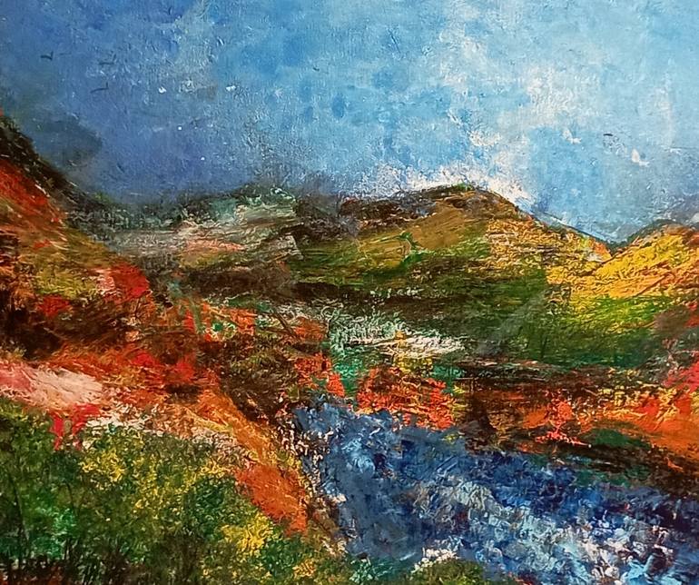Original Abstract Landscape Painting by Ganesh Singh