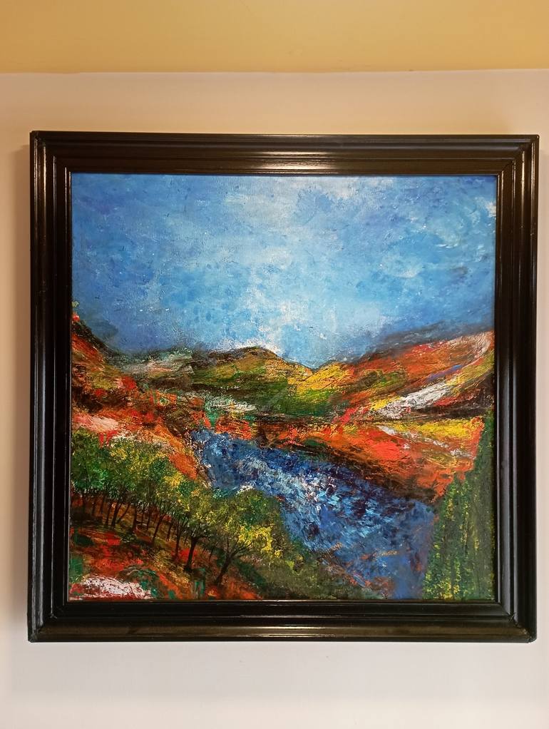 Original Abstract Landscape Painting by Ganesh Singh