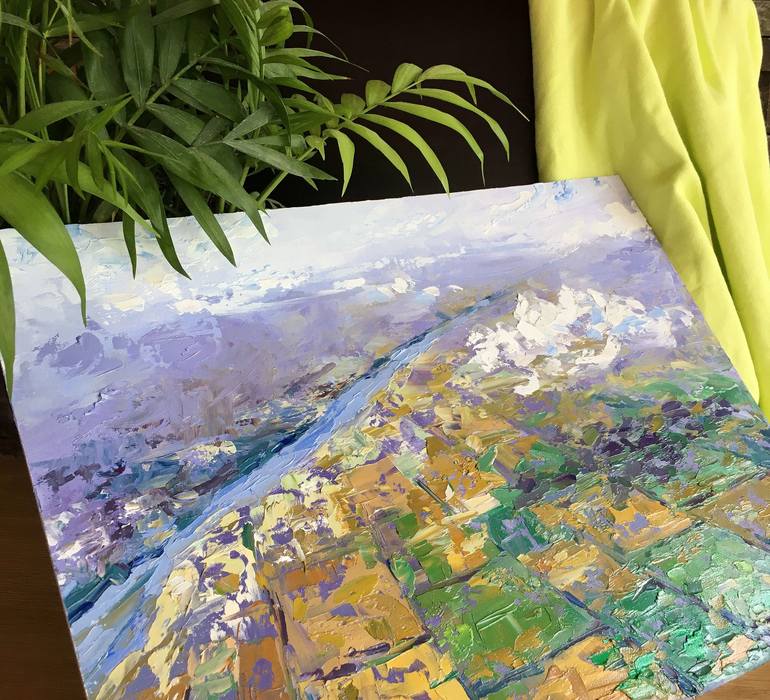 Original Aerial Painting by OXYPOINT Oxana Kravtsova