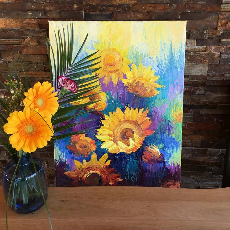 Original Floral Painting by OXYPOINT Oxana Kravtsova