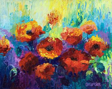 Original Garden Paintings by OXYPOINT Oxana Kravtsova