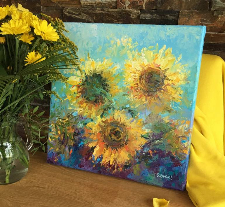 Original Floral Painting by OXYPOINT Oxana Kravtsova