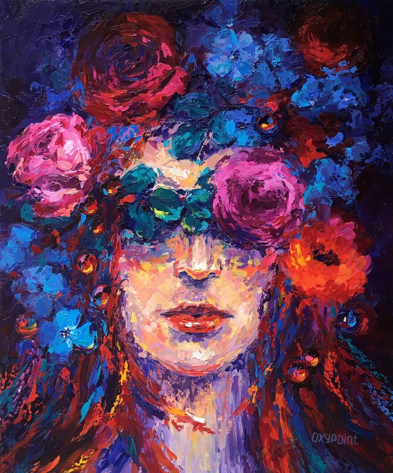 Print of Portraiture Portrait Paintings by Oxypoint Oxana Kravtsova