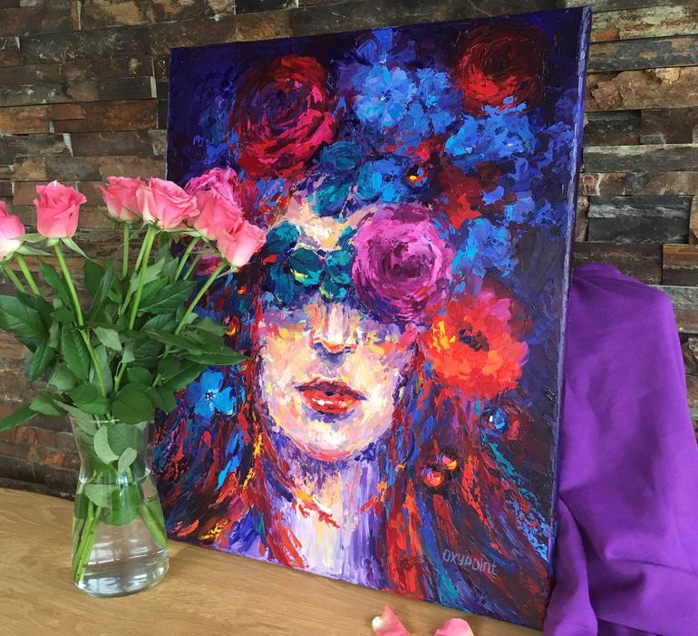 Original Portrait Painting by OXYPOINT Oxana Kravtsova