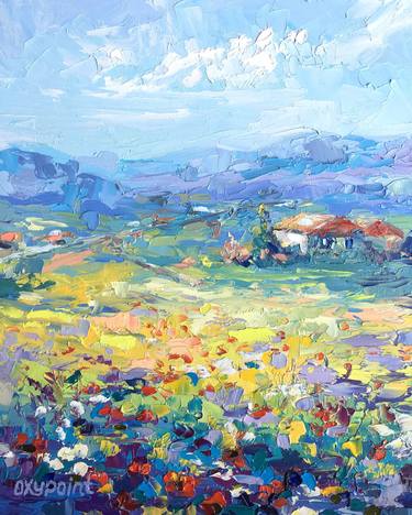 Print of Impressionism Landscape Paintings by OXYPOINT Oxana Kravtsova