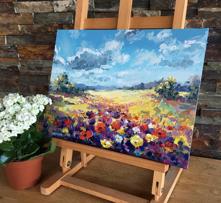 Original Impressionism Landscape Painting by OXYPOINT Oxana Kravtsova