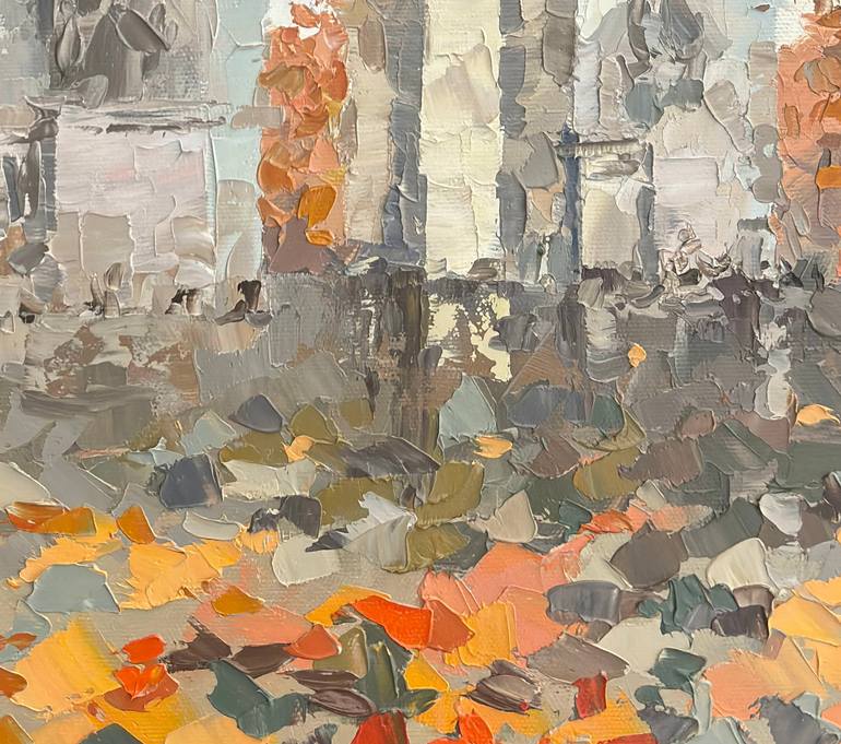 Original Abstract Architecture Painting by Oxypoint Oxana Kravtsova