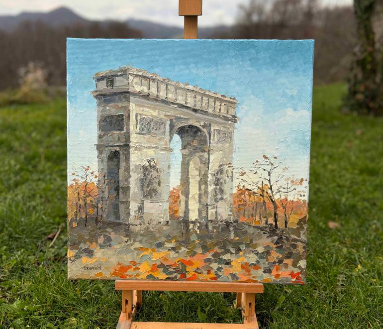 Original Abstract Architecture Painting by Oxypoint Oxana Kravtsova