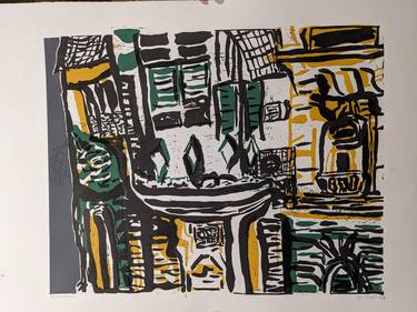 Original Abstract Expressionism Abstract Printmaking by Maja Kovač