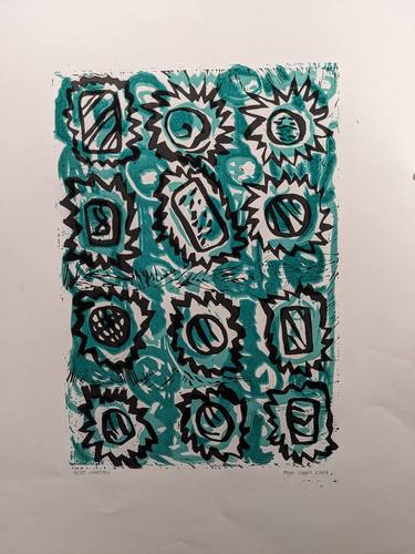 Original Abstract Expressionism Abstract Printmaking by Maja Kovač